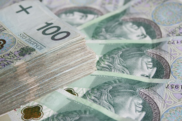 The Fastest Way to Create Wealth—A stack of Polish 100 złoty banknotes with individual bills fanned out beside the pile, representing accumulation, financial focus, and rapid wealth-building through strategic means.